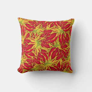 African Floral Throw Pillow