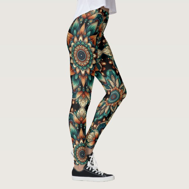 African Flower Pattern Pants - Bold and Vibrant (Right)