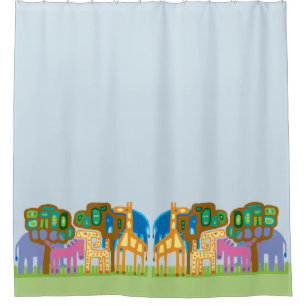 African folk art stylised jungle animals