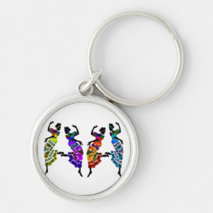 African Foot Dance Keychain