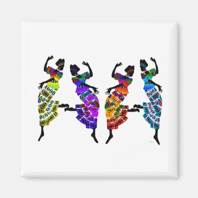 African Foot Dance Magnet (Front)