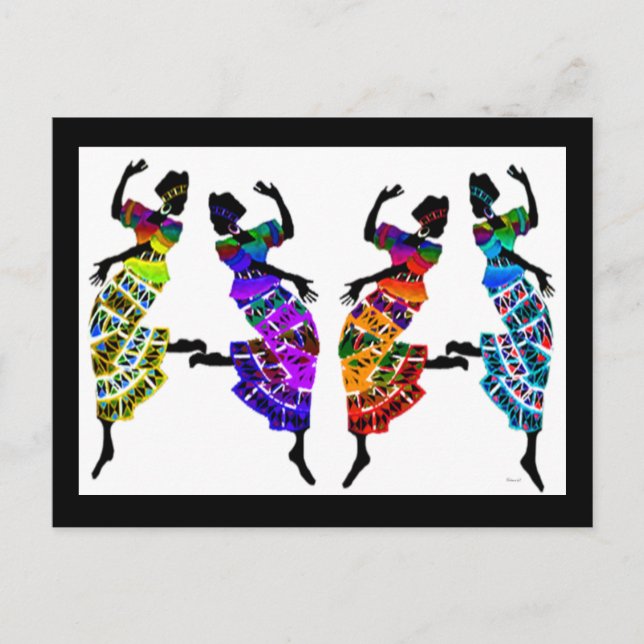 African Foot Dance Postcard (Front)