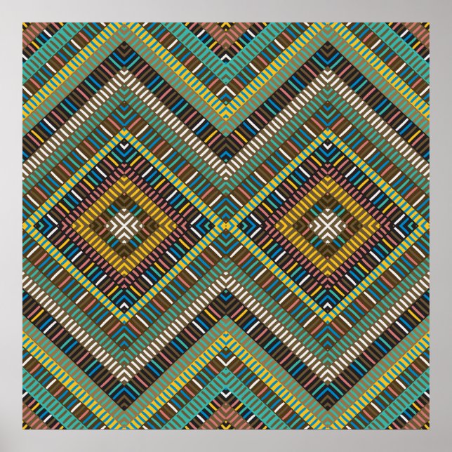 African Geometrical Motif Poster (Front)