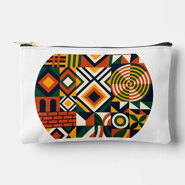 African Geometry Small Pouch (Front)