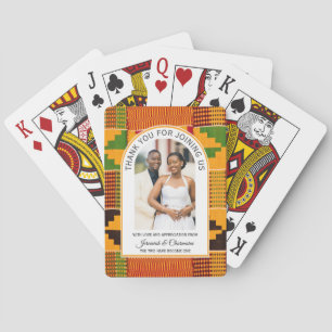 African Ghana Kente WEDDING Guest Favour Gift Playing Cards