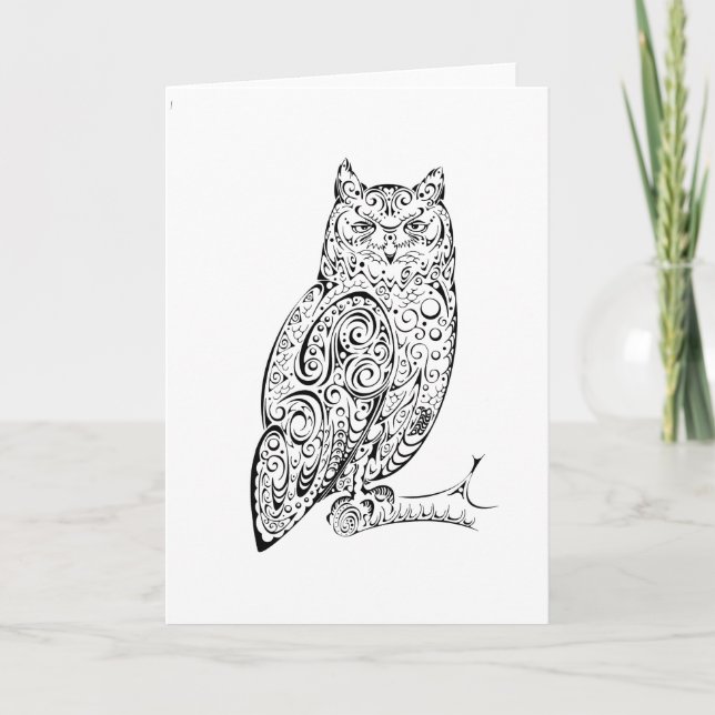 African Giant Eagle Owl Card (Front)