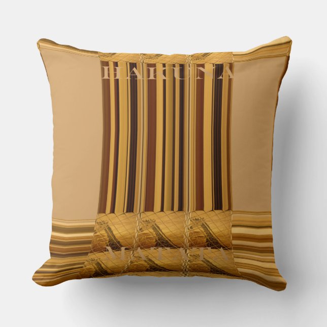 African Giraffe animal ethnic tribal pattern. Throw Pillow (Front)
