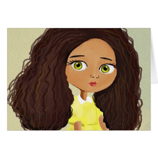 African girl Card (Front Horizontal)