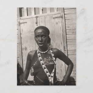 African girl postcard