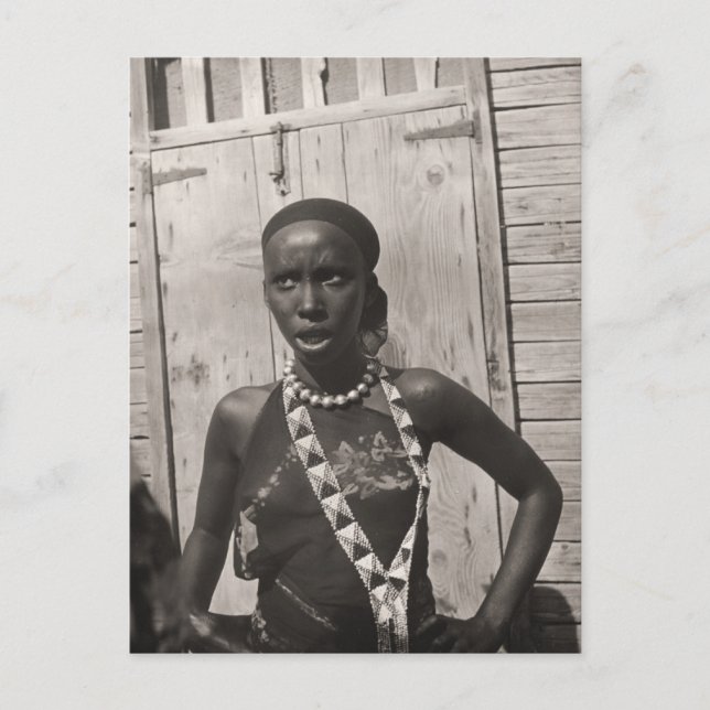 African girl postcard (Front)