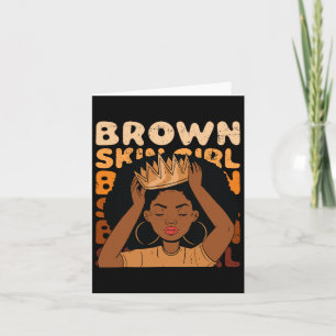 African Girls Brown Skin Girl Black Melanin Junete Card