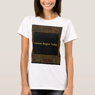African Gold Kente Pattern T-Shirt