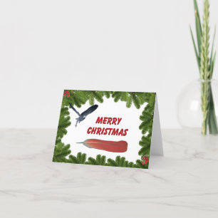 African Gray Christmas Card