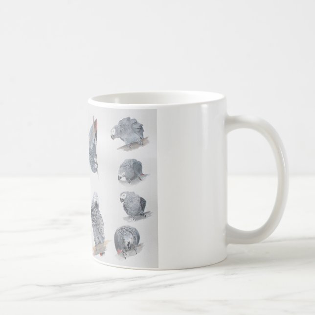 African Gray Parrot. Exclusive designed by Griff Coffee Mug (Right)
