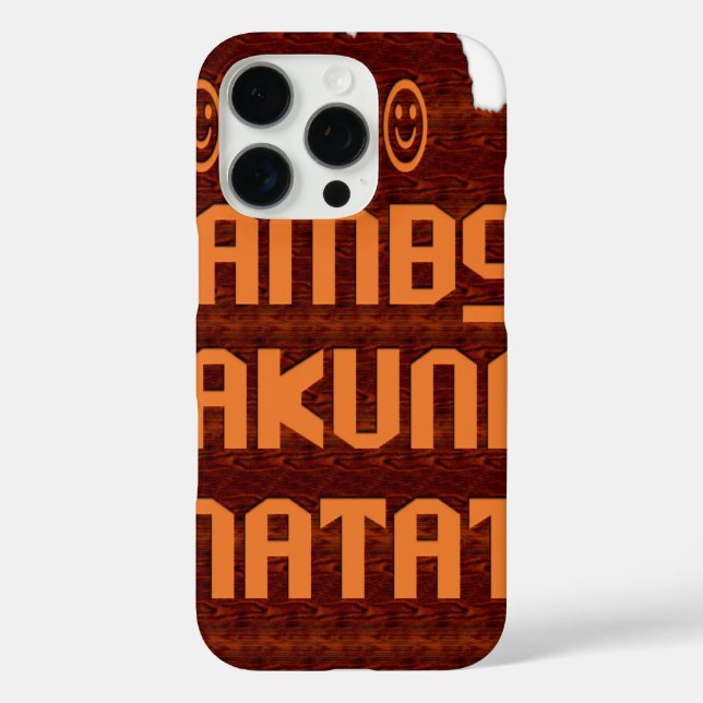 African Greeting: Jambo Hakuna Matata Wood Design Case-Mate iPhone Case (Back)