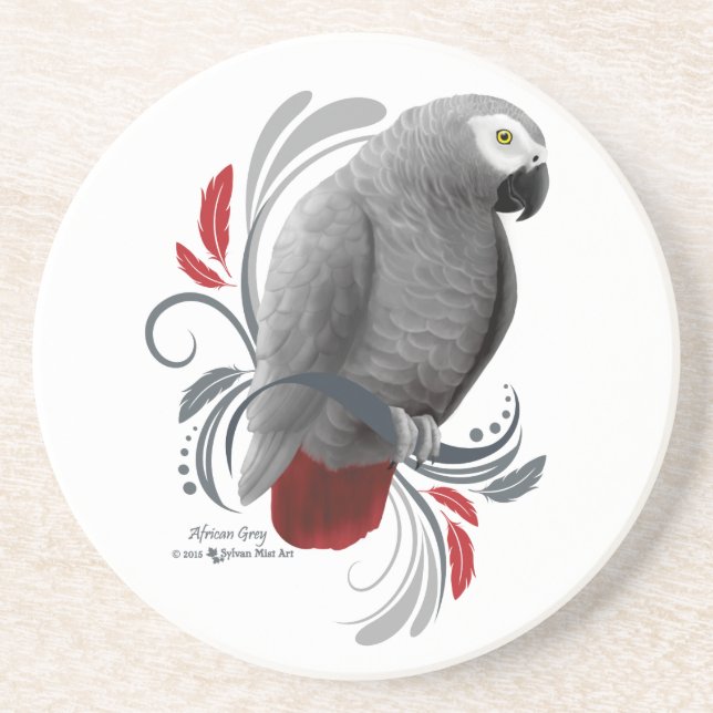 African Grey Coaster (Front)