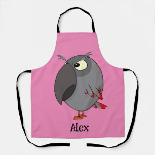 African Grey Customizable Apron