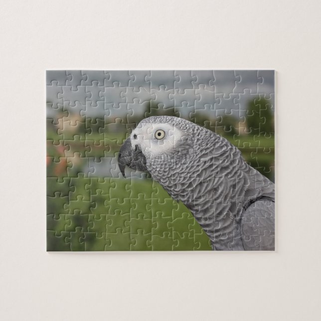 African Grey Lakeside Jigsaw Puzzle (Horizontal)