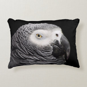 African Grey Parrot Accent Pillow