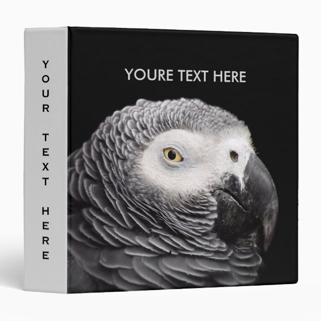 African Grey Parrot Binder (Front/Spine)
