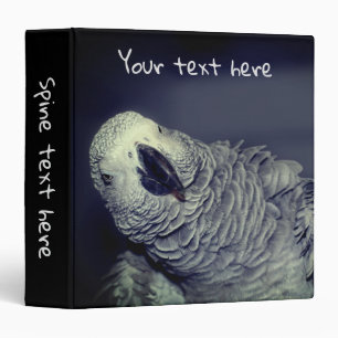 African Grey Parrot Cute Bird Personalized Binder