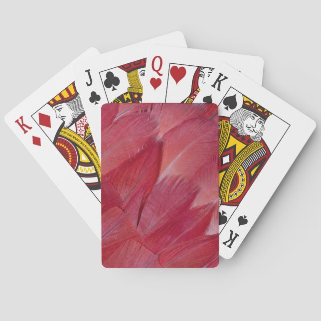 African Grey Parrot Feather Design Playing Cards (Back)