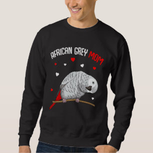 African Grey Parrot Mom Love Funny Women Sweatshirt