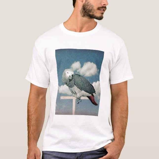 African Grey Parrot on a T-shirt (Front)