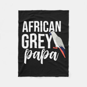 African Grey Parrot Papa Fleece Blanket