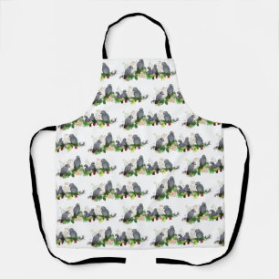 African Grey Parrot Party All Over Print Apron