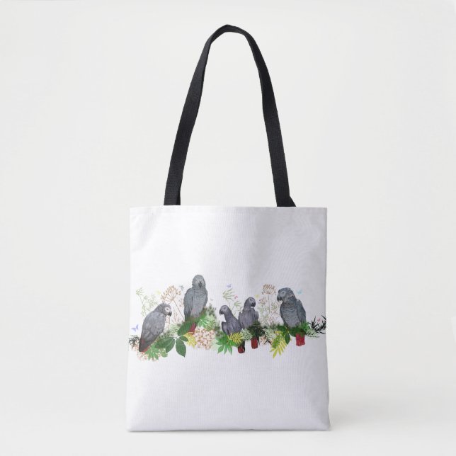 African Grey Parrot Party All Over Print Bag (Front)