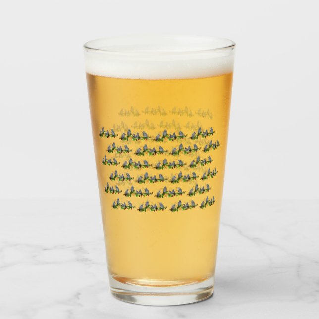 African Grey Parrot Party Glass (Back Filled)