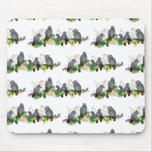 African Grey Parrot Party Mousemat Mouse Pad