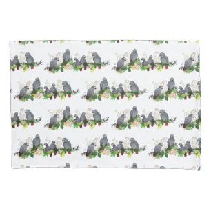 African Grey Parrot Party Pillowcase