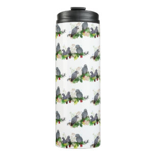 African Grey Parrot Party Thermal Tumbler