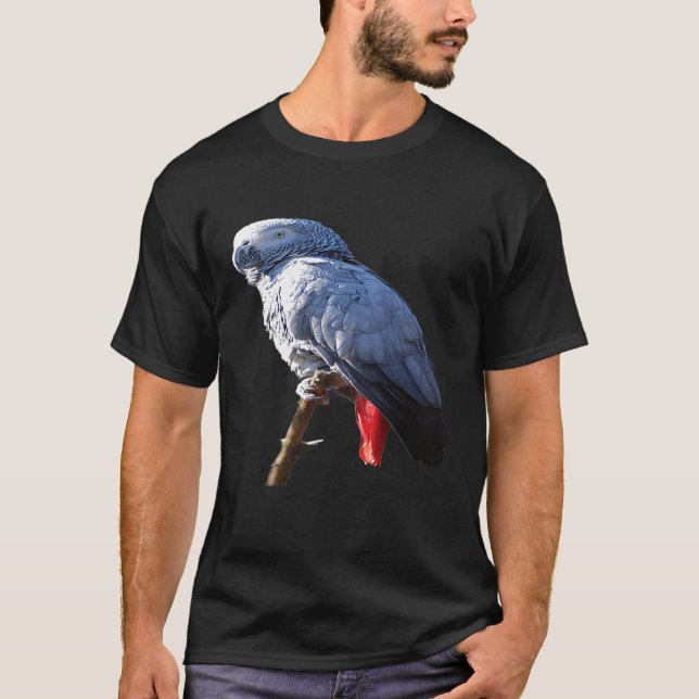 African Grey Parrot Premium T-Shirt (Front)