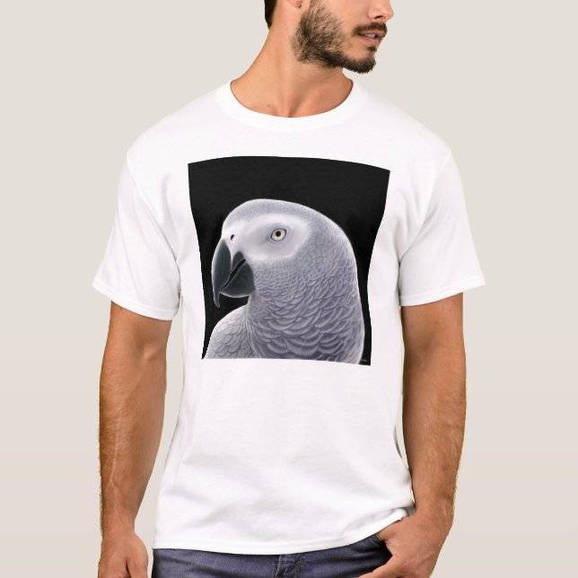 African Grey Parrot T-Shirt (Front)