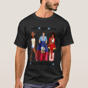 African Haitian Bestie Womens Flag Of Haiti T-Shirt