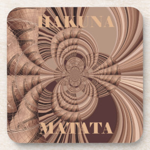 African Hakuna Matata Fractal Art Print/Graphic Coaster