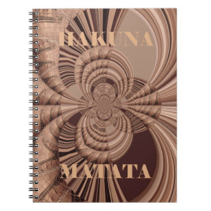 African Hakuna Matata Fractal Art Print/Graphic Notebook