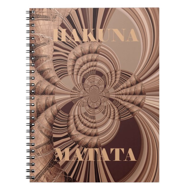 African Hakuna Matata Fractal Art Print/Graphic Notebook (Front)