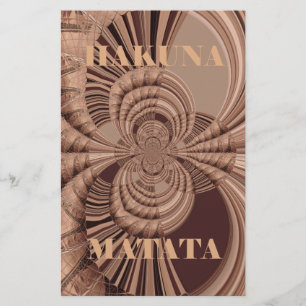 African Hakuna Matata Fractal Art Print/Graphic Stationery