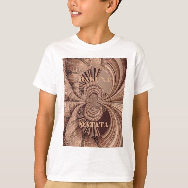 African Hakuna Matata Fractal Art Print/Graphic T-Shirt (Front)