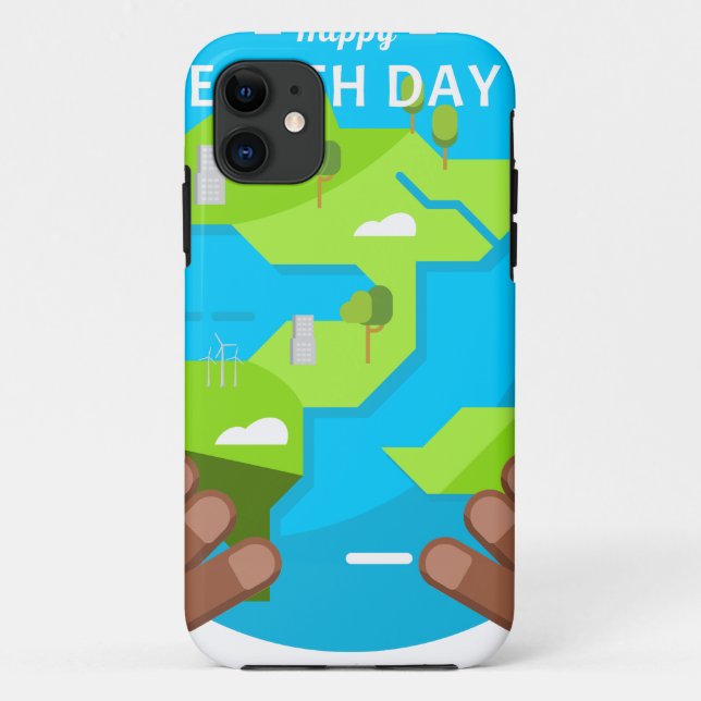african happy Earth Day Case-Mate iPhone Case (Back)