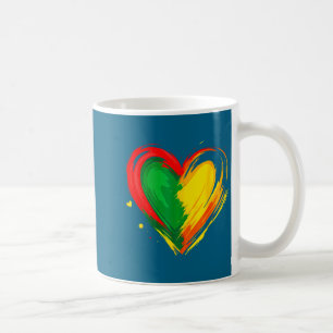 African heart black history month african american coffee mug