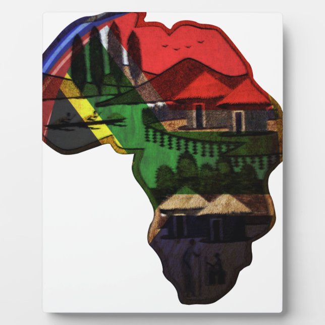 African Heritage Art - A Cultural Fusion Plaque (Front)
