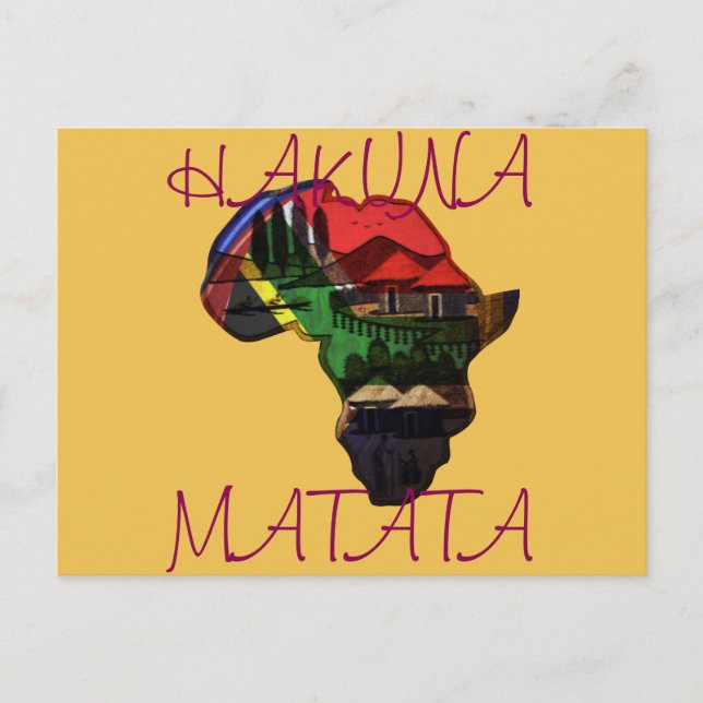 African Heritage Art - A Cultural Fusion Postcard (Front)