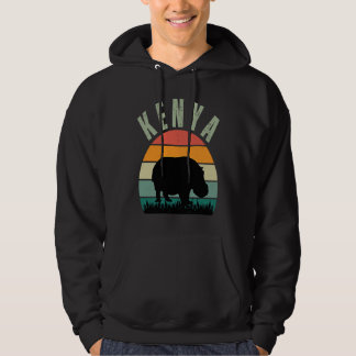 African Hippos in Kenya, Hippopotamus Safari Hoodie