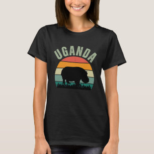 African Hippos in Uganda Hippopotamus Safari T-Shirt