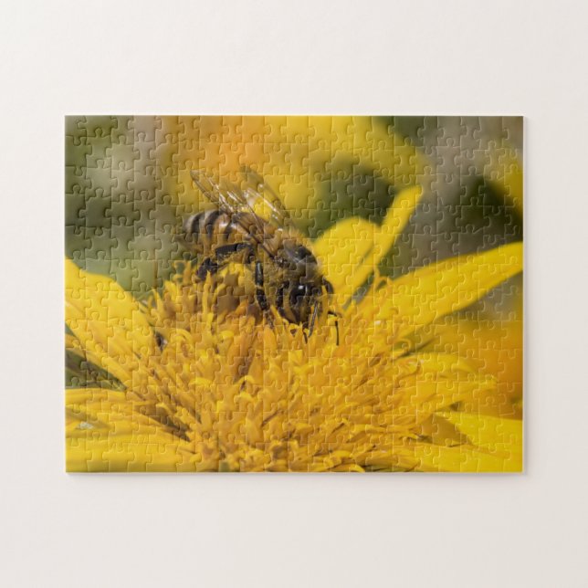 African Honey Bee With Pollen Sacs Feeding Jigsaw Puzzle (Horizontal)